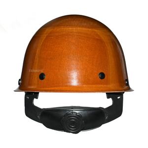 Cascos de seguridad de media ala de fibra de vidrio ligeros, personalizables, al por mayor, con ranuras de 8 puntos, directos de fábrica - Product Image 3