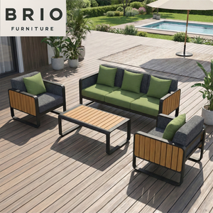 Nouvelle vente chaude d'usine, ensemble <span class=keywords><strong>de</strong></span> canapé modulaire en aluminium pour l'extérieur avec mousse à séchage rapide, mobilier <span class=keywords><strong>de</strong></span> jardin personnalisé pour <span class=keywords><strong>balcon</strong></span>, patio, pour <span class=keywords><strong>4</strong></span> à 8 <span class=keywords><strong>personnes</strong></span> - Product Image 1