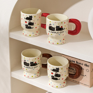 Taza <span class=keywords><strong>de</strong></span> Porcelana Blanca Vintage, Diseño Creativo <span class=keywords><strong>de</strong></span> Pareja <span class=keywords><strong>de</strong></span> Dibujos Animados, Apta <span class=keywords><strong>para</strong></span> Microondas, Regalo <span class=keywords><strong>de</strong></span> Cumpleaños, <span class=keywords><strong>Desayuno</strong></span> <span class=keywords><strong>para</strong></span> Mujer - Product Image 2