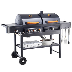 Dual-Use Outdoor <strong>Gas</strong> Charcoal <strong>BBQ</strong> Grill Large American-Style Metal Rack Heavy-Duty for Courtyard Home or Villa for Kitchens - Product Image 6