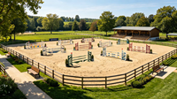 Équipement de saut d'obstacles en bois pour chevaux, ensemble de poteaux et d'ailes pour le saut d'obstacles équestres