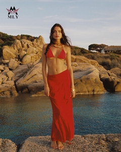 Maillot <span class=keywords><strong>de</strong></span> bain <span class=keywords><strong>2</strong></span> pièces <span class=keywords><strong>de</strong></span> luxe, couleur unie, avec nœud sur le côté, maillot <span class=keywords><strong>de</strong></span> bain pour femmes - Product Image 6