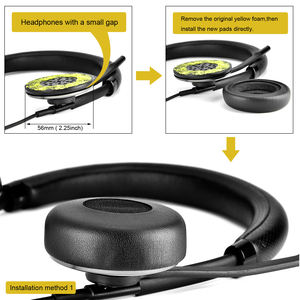 Defean – housse de coussin d'oreille en mousse de remplacement pour Jabra evolution 65 UC 65MS/evolution <span class=keywords><strong>40</strong></span> 40MS evolution 20se uc 20uc 30 II 65 40MS - Product Image 3