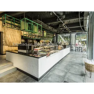 Barra de café de diseño minimalista y moderno, muebles de Bar de cafetería personalizados, el más Popular
