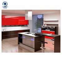 Armoires de cuisine fabriquées en usine avec îlot central, dimensions et finitions personnalisées, approvisionnement en gros B2B