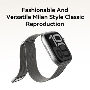 Vente en gros Bracelet de montre milanais en acier inoxydable à mailles extensibles compatible avec la boucle de montre magnétique de luxe IWatch Series 9 8 <span class=keywords><strong>7</strong></span> 6 - Product Image 2