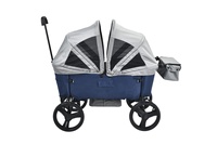 Poussette-chariot multifonctionnelle pour bébé, nouvelle mode personnalisée, chariot de plage pliable, poussette double à quatre grandes roues