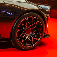 Rines Futuristas Monobloque de Aluminio Forjado, Rines de Lujo Cóncavos con Malla, Rines Multirradio para Aston Martin Lagonda 2018