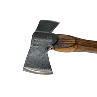 Hache de survie tactique à double tête pour le combat en plein air Tête de hache en acier inoxydable sur manche en bois pour le camping et le fendage du bois