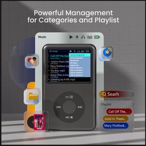 Mini lecteur MP3 numérique portable en plastique, économique, avec écran tactile rotatif de 2,4 pouces, pour le sport en extérieur, sans fil 5.0, FM, casher - Product Image 6