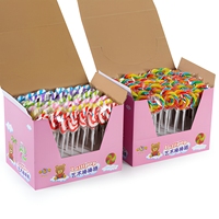 Piruletas de Colores con Sabor a Frutas, 12 Unidades, HALAL, en Caja, con Mezcla de Frutas y Azúcar
