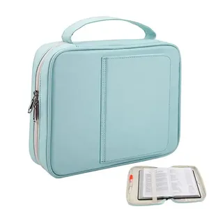 Muestra Gratuita, Funda para Biblia de Cuero Genuino de Primera Calidad con Cremallera, para Hombre y Mujer, Directo de Fábrica - Product Image 4