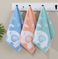 Toallas de Baño Absorbentes de Algodón para Niños Longren - Tamaño Pequeño para Jardín de Infancia y Uso Doméstico, Toallas de Mano para Bebés con Técnica Jacquard