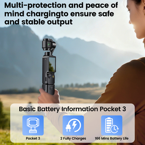 快速充电电池手柄 锂离子电池组 适用于 Osmo Pocket <span class=keywords><strong>3</strong></span> 配件 原装工厂电池芯 - Product Image 3