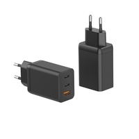 Adaptateur secteur GaN 65W, prise EU, 2 ports Type-C, 1 port USB, PD 3.0, QC3.0, PPS, chargeur mural pour ordinateur portable, tablette, téléphone