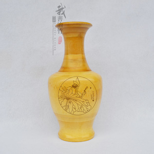 Bamboo Vase Round Traditional Handmade Decorative Office Space Home Dcor - Product Image 3