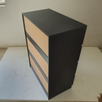 Commode moderne à 4 tiroirs, grande commode de rangement pour chambre à coucher, salon, noir