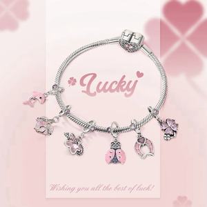 MULA Dijes Colgantes de Panda y Delfín Rosa en Plata de Ley 925 para Pulsera o Collar Original 925, Regalo de Moda DIY para Mujer - Product Image 6