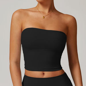 Top Sportivo a Tubo per Donne, Magliette da Palestra per Signore, Abbigliamento Attivo ad Alto Impatto, Top Corto Femminile, Reggiseni Fitness - Product Image 2