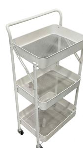 Modern Stainless Steel Foldable Cart Foldable Kitchen Gadgets 3 Layers Sample Available Easy Bulk Order Premium Folding Cart - Product Image 4