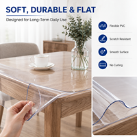 Nappe de protection transparente en PVC YJ Luxury Look, facile d'entretien, pour centre de conférence, bureau d'accueil, vente en gros