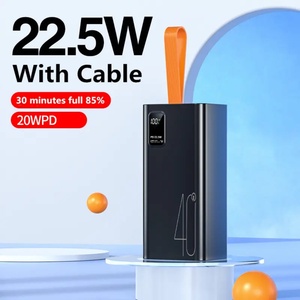 Batería Externa de Alta Capacidad Personalizada de Polímero de Litio de 40000 mAh, 4 Salidas, Doble USB, Pantalla LED, Carga Rápida PD de 22.5 W, Portátil, con Certificación CE - Product Image 3