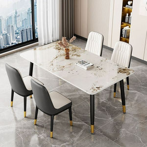 أثاث مزخرف فاخر حديث رخيص حجر معدني مطعم مطبخ فندق استخدام رخامي أنيق - Product Image 1