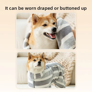 Secador y Albornoz para Perros Grandes con Toalla Absorbente para Pelo Dorado, para Perros Medianos a Grandes, para el Cuidado de Mascotas - Product Image 2