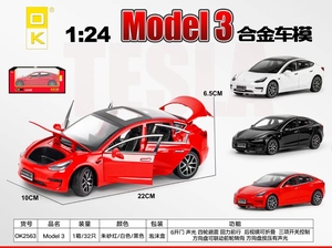 1:24 <strong>Tesla</strong> Model 3 Metal <strong>Car</strong> Scale Model Sound/Light Pull Back Simulatoin Diecast <strong>tesla</strong> <strong>Toy</strong> <strong>Car</strong> - Product Image 5