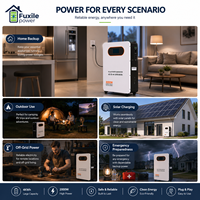 Générateur solaire tout-en-un 4 kWh avec batterie LiFePO4, station d'alimentation portable 2000 W, prise en charge de la charge PV AC, avec roues