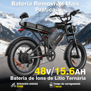 <span class=keywords><strong>Vélo</strong></span> <span class=keywords><strong>électrique</strong></span> pour adultes Brazil Stock K6s, 1080W-65km-55km/h-150KG-15.6AH, frein hydraulique, roues de 20 pouces, sac et support pour téléphone - Product Image 3