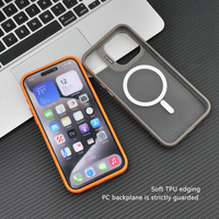 Coque hybride magnétique premium pour iPhone 15 16 Pro Max, prix usine, cadre d'appareil photo en aluminium oxydé, clé latérale, étui de téléphone portable