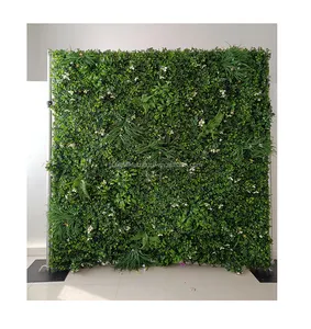 결혼식 이제까지 녹색 벽 꽃 인공 열대 식물 정글 회양목 패널 잔디 녹지 벽 배경