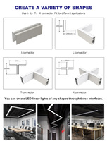 TW5470H Luminaire linéaire LED suspendu en profilé aluminium, suspension moderne pour bureau, luminaire suspendu connectable, Tungwille OEM