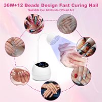 Lámpara UV Profesional Inalámbrica Portátil de Alta Potencia Vantrend Beauty, Secador de Uñas LED con Brazo Ajustable y Plegable para Uso en Salón y Hogar