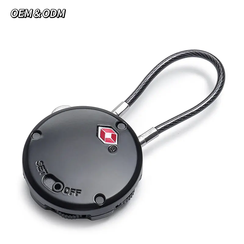 TSA Approved Customs Lock Combination Round Code Three Digit Code Lock Padlock Locks For Luggage Padlock