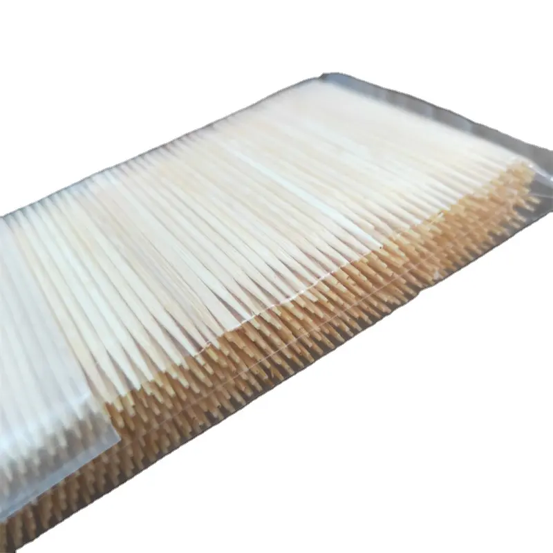 ¡Novedad de 2024! Palillo de dientes chino de grado alimenticio, paquetes personalizados, palillo de madera redondo de abedul a granel, curado de abolladuras en Bambou