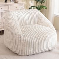 Fauteuil pouf géant contemporain et mignon en velours rose, rembourré en mousse, pour enfants et adultes, idéal pour appartement, centre commercial, villa