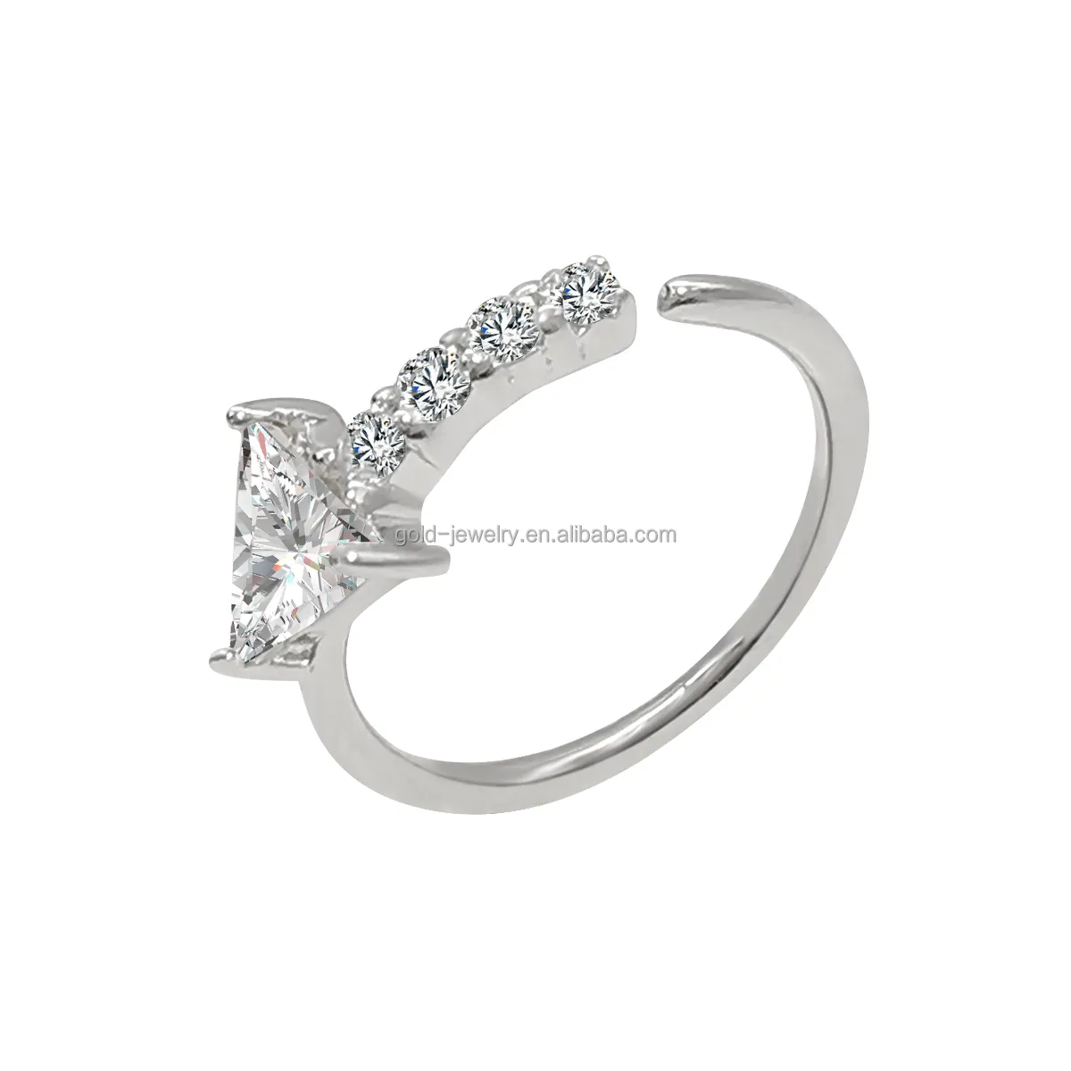 New Trendy AU585 14k Real White Gold Zircon Nose Piercing Jewelry Hoop Nose Ring Body Jewelry