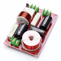2PCS 2 Way 200W Audio Treble Bass Frequency Divider Home Theater Hifi Stereo 2 Unit Speaker Crossover Filters pcb assembly