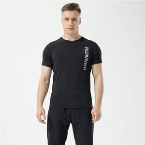 Ijszijde Nylon Zijdeachtig Elastische Fitnesskleding Met Sport Basketbaltraining Heren Tops Met Korte Mouwen - Product Image 5