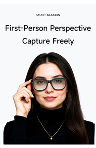 Lunettes intelligentes M89 2MP légères 145g Noir/Blanc – Lunettes IA économiques pour l'enregistrement vidéo professionnel et l'assistance IA - Product Image 6