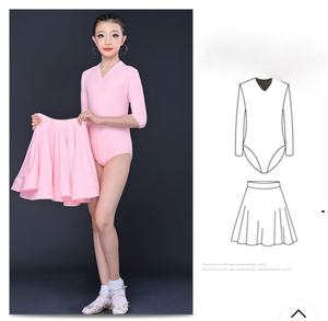 Robe de <span class=keywords><strong>danse</strong></span> latine à manches mi-longues pour filles, tenue professionnelle de tango, salsa, rumba, samba, costume de <span class=keywords><strong>danse</strong></span> de salon - Product Image 6