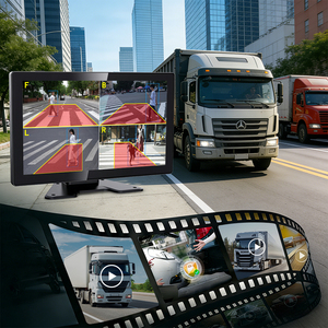 Sistema de Cámara BSD de 4 Canales con Pantalla Táctil de 10.16 Pulgadas, Detección de Peatones y Alarma Externa para Camiones y Autobuses, Monitoreo de Punto Ciego - Product Image 2