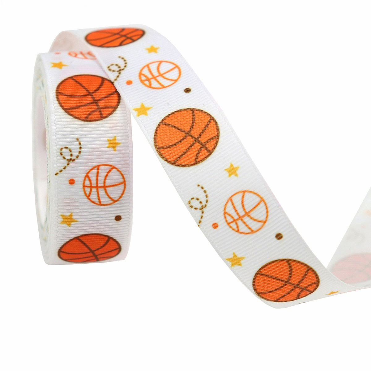 Basketball &amp; Étoile-Blanc-2,2 cm*10 m