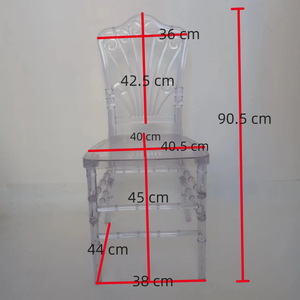 Chaise de mariage à dos rond, en résine, forme sirène, divers coloris, vente en gros - Product Image 6