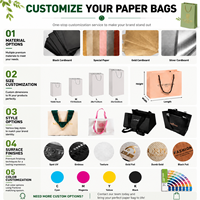 Sac de shopping rigide en kraft personnalisé, écologique et recyclable, avec revêtement offset, idéal pour les vêtements haut de gamme, les bijoux et les cadeaux