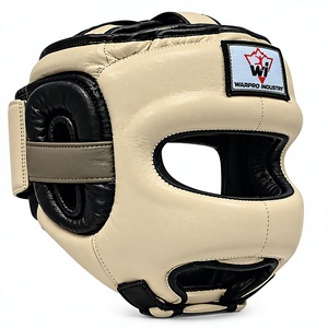 Casco de Boxeo de Cuero de Alta Calidad con Protección para los Oídos para Entrenamiento de MMA y Kickboxing - Casco Protector Duradero - Product Image 4