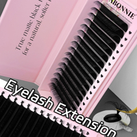 Extensions de cils classiques à faible adhérence, testées pour la rétention des boucles J C D M, résistantes à l'humidité, plateaux de cils en velours super mat noir