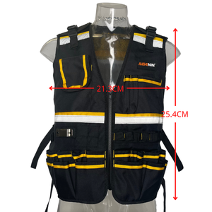 <span class=keywords><strong>Chaleco</strong></span> reflectante personalizado <span class=keywords><strong>para</strong></span> <span class=keywords><strong>electricista</strong></span> y carpintería <span class=keywords><strong>Chaleco</strong></span> de herramientas de trabajo de PVC con bolsillos Compatible con OEM y ODM - Product Image 2